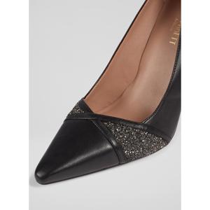 L.K. Bennett Astra Black Leather Court Shoes